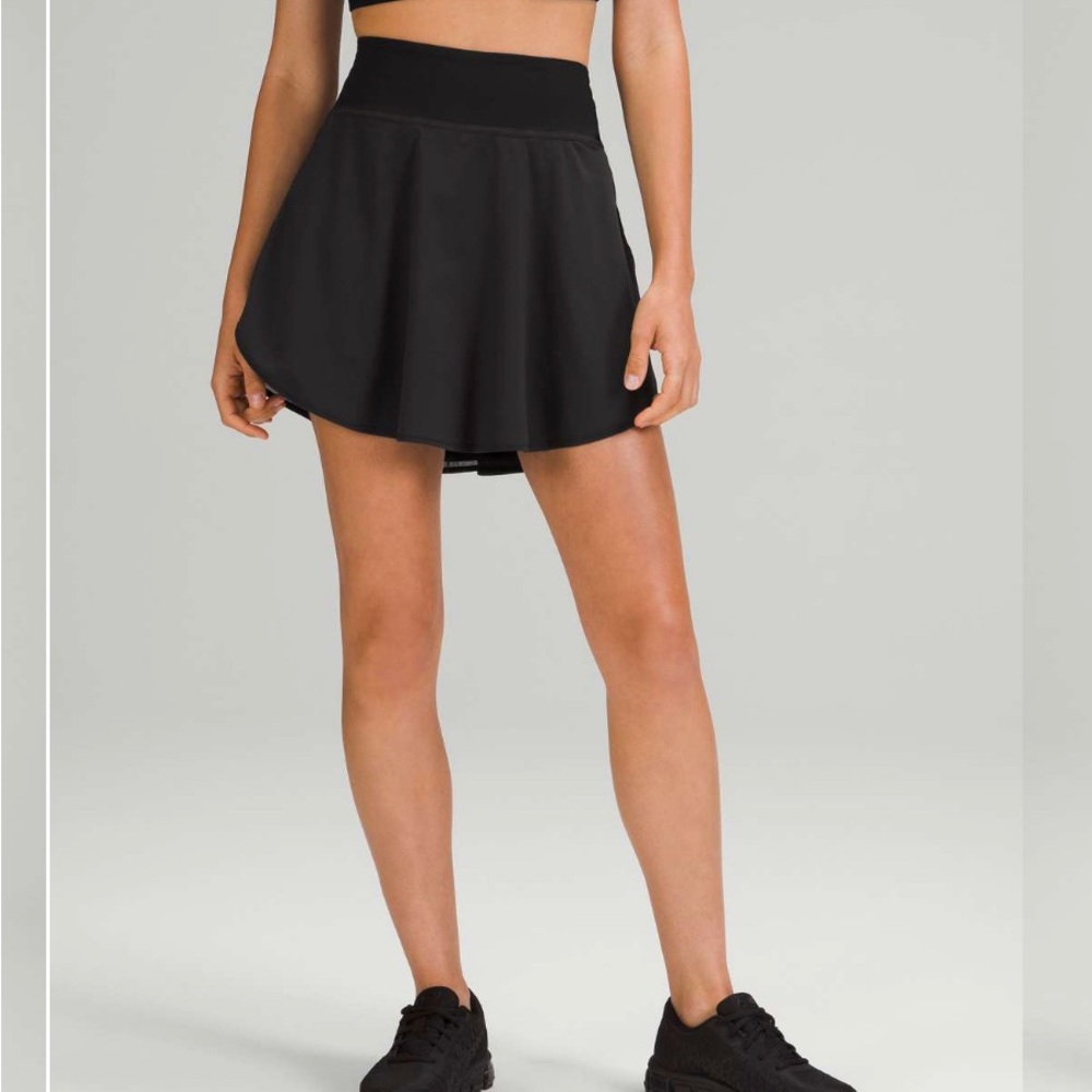 Lululemon lulu Flutter Hem HR Tennis Skirt black